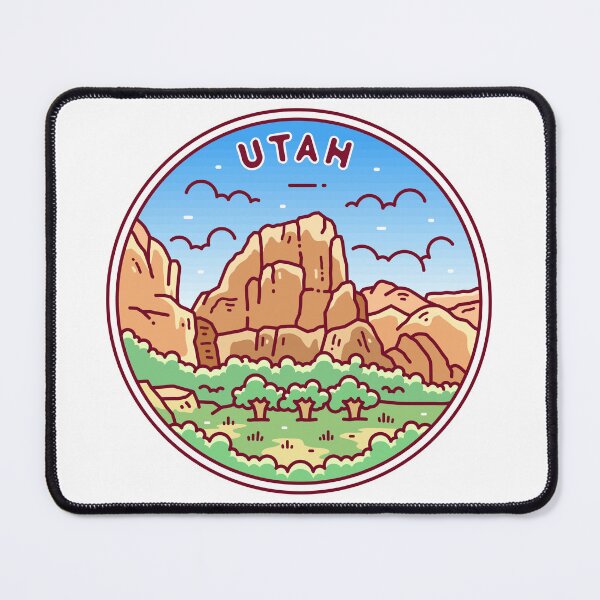 Item preview, Utah | UT Illustrated Badge | Retro Vintage | Nature designed and sold by AtlasCreativeCo.