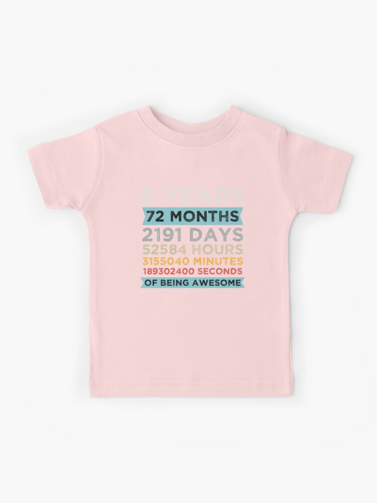 6 Years Old 6th Birthday Retro Vintage Shirt 72 Months 6 Years Old 6th Birthday Retro Vintage Shirt 72 Months