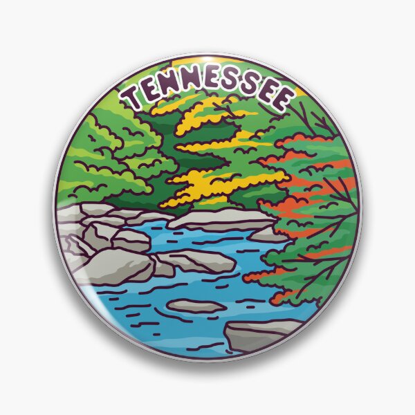 Item preview, Tennessee | TN Illustrated Badge | Retro Vintage | Nature designed and sold by AtlasCreativeCo.