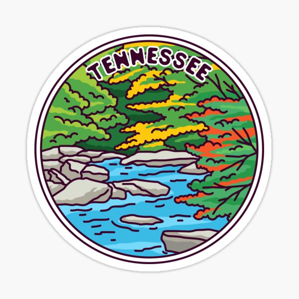 Item preview, Tennessee | TN Illustrated Badge | Retro Vintage | Nature designed and sold by AtlasCreativeCo.