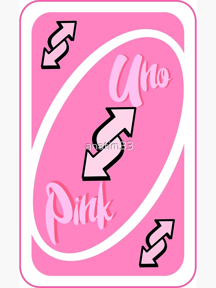 Pink Uno reverse card