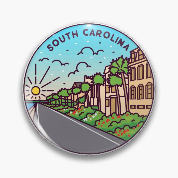 Artikelvorschau, South Carolina | SC Illustriertes Abzeichen | Retro-Weinlese | Natur entworfen und verkauft von AtlasCreativeCo.