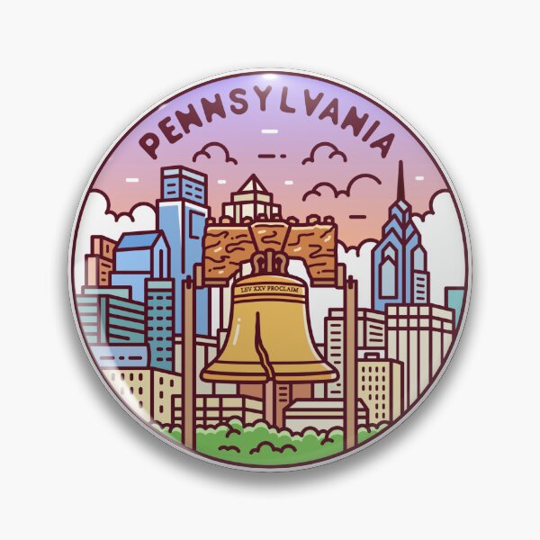 Item preview, Pennsylvania | PA Illustrated Badge | Retro Vintage | Nature designed and sold by AtlasCreativeCo.