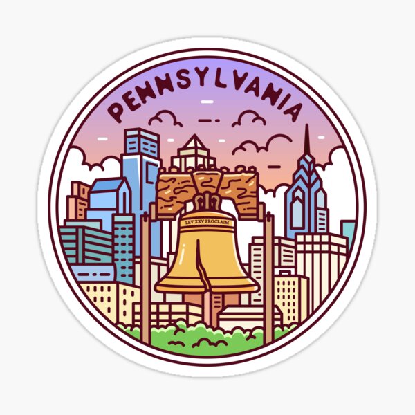 Artikel-Vorschau von Pennsylvanien | PA Illustriertes Abzeichen | Retro-Weinlese | Natur, designt und verkauft von AtlasCreativeCo.