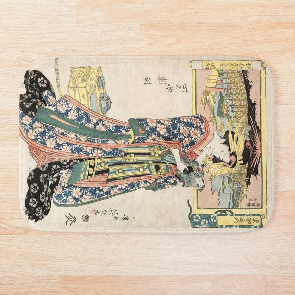 Aperçu de l'œuvre Keisai Eisen : Courtisane jouant avec une poupée, remasterisée - Art japonais vintage créée et vendue par Ellodee.