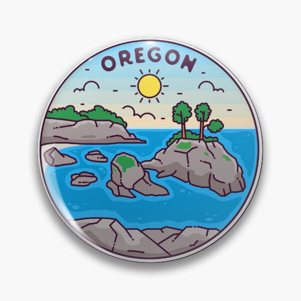 Artikelvorschau, Oregon | ODER illustriertes Abzeichen | Retro-Weinlese | Natur entworfen und verkauft von AtlasCreativeCo.