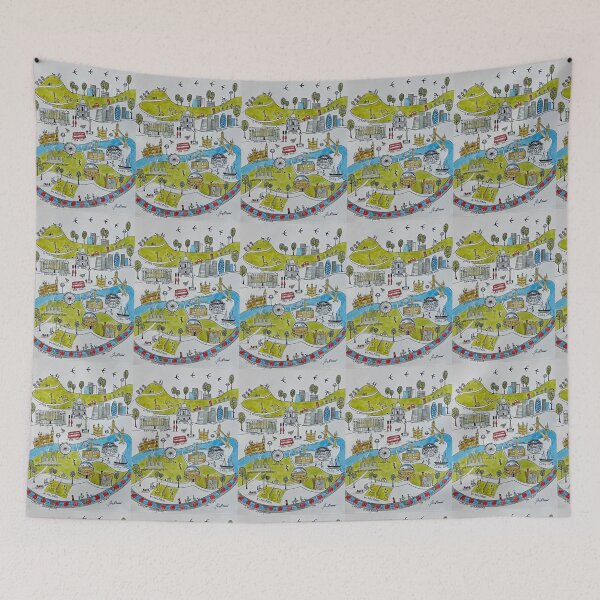 Item preview, City map in green designed and sold by sanyijudit.
