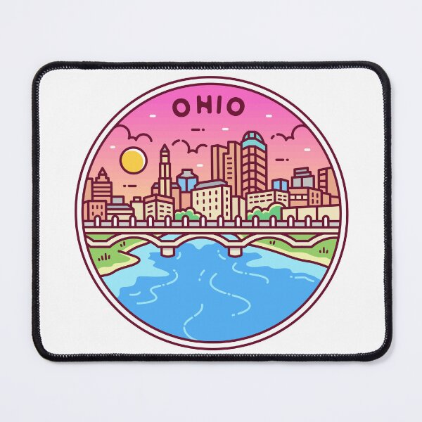 Item preview, Ohio | OH Illustrated Badge | Retro Vintage | Nature designed and sold by AtlasCreativeCo.