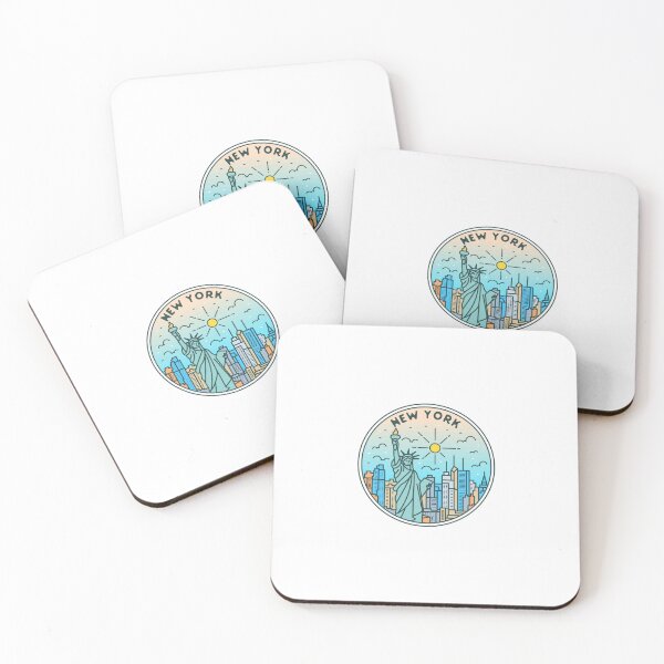 Item preview, New York | NY Illustrated Badge | Retro Vintage | Nature designed and sold by AtlasCreativeCo.