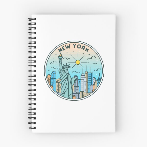 Item preview, New York | NY Illustrated Badge | Retro Vintage | Nature designed and sold by AtlasCreativeCo.