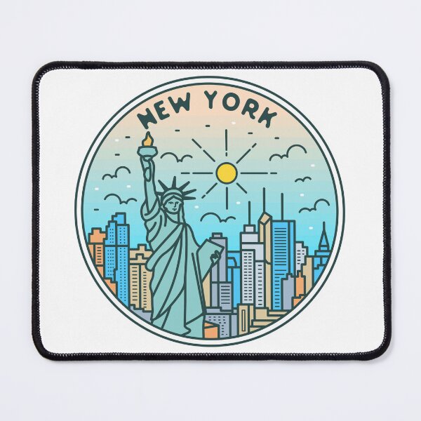 Item preview, New York | NY Illustrated Badge | Retro Vintage | Nature designed and sold by AtlasCreativeCo.