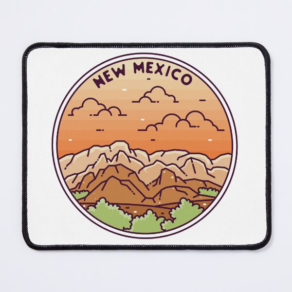 Item preview, New Mexico | NM Illustrated Badge | Retro Vintage | Nature designed and sold by AtlasCreativeCo.