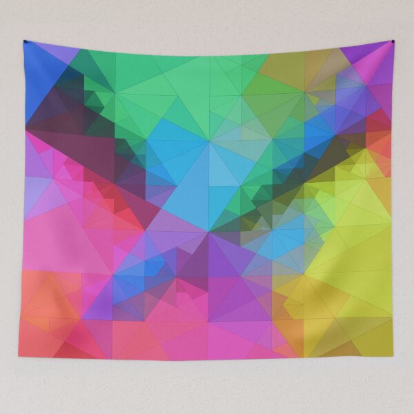 Item preview, Triangles bright,vibrant pattern designed and sold by cutecrazytshirt.