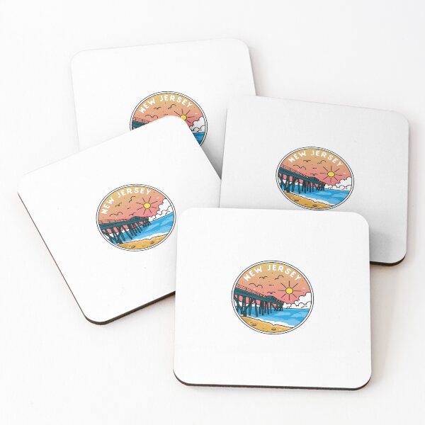 Item preview, New Jersey | NJ Illustrated Badge | Retro Vintage | Nature designed and sold by AtlasCreativeCo.
