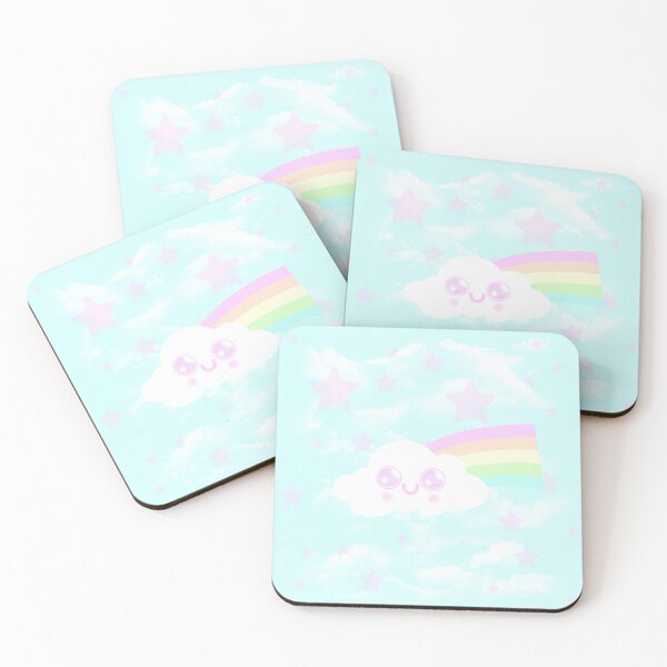 Item preview, Rainbow Cloud Pink for Products ❀ Rococo Cute Design ❀ Happy Kawaii Print Graphic Digital Art Illustration Gift Idea designed and sold by RococoCute.