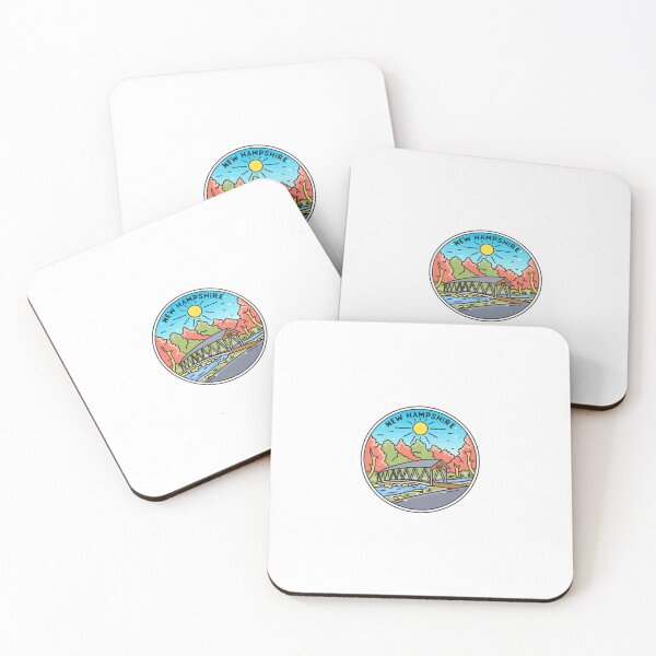 Item preview, New Hampshire | NH Illustrated Badge | Retro Vintage | Nature designed and sold by AtlasCreativeCo.