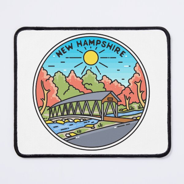 Item preview, New Hampshire | NH Illustrated Badge | Retro Vintage | Nature designed and sold by AtlasCreativeCo.