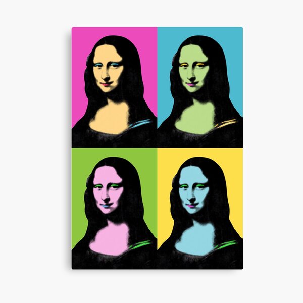 Mona Lisa Leonardo Da Vinci Pop Art Style Canvas Print For Sale