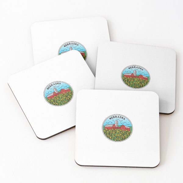 Item preview, Nebraska | NE Illustrated Badge | Retro Vintage | Nature designed and sold by AtlasCreativeCo.