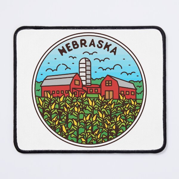 Item preview, Nebraska | NE Illustrated Badge | Retro Vintage | Nature designed and sold by AtlasCreativeCo.