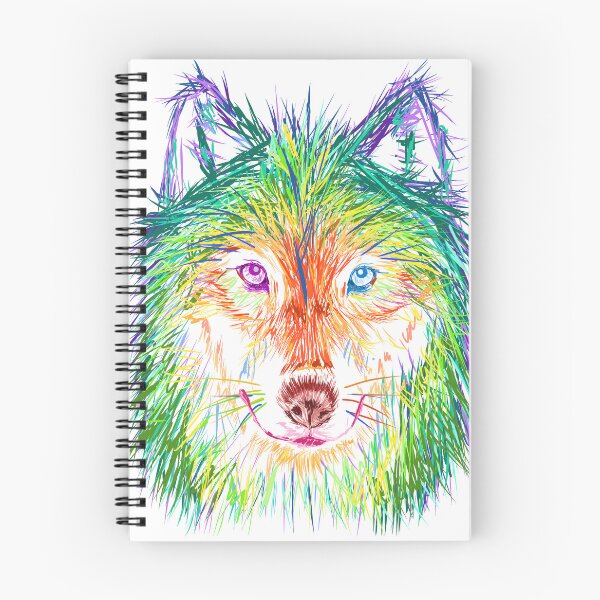 Item preview, Rainbow Wolf Head designed and sold by Joanna Forbes.