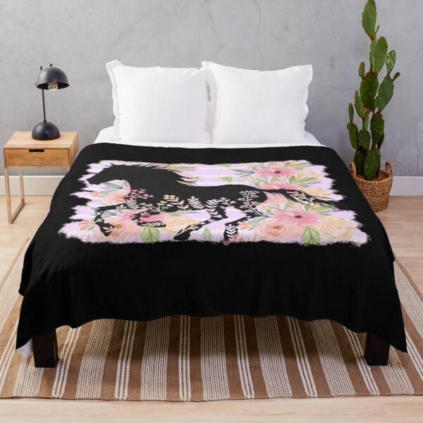 Item preview, Floral Horse Silhouette designed and sold by HappyLifeCreate.