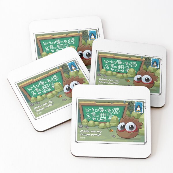 Item preview, Brown puffle postcard designed and sold by teixi.