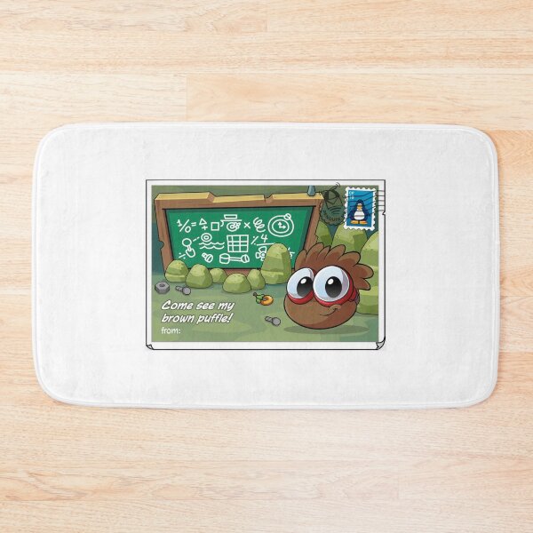 Item preview, Brown puffle postcard designed and sold by teixi.