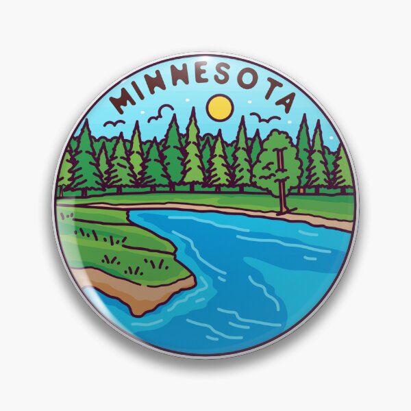 Artikelvorschau, Minnesota | MN Illustriertes Abzeichen | Retro-Weinlese | Natur entworfen und verkauft von AtlasCreativeCo.