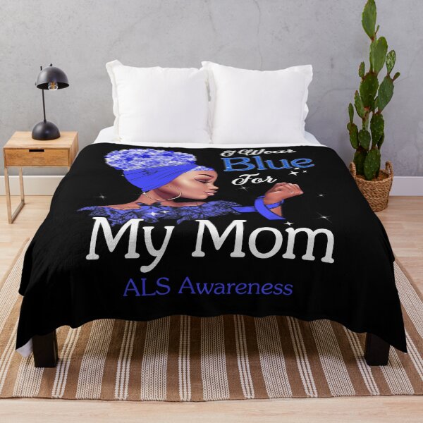 Item preview, ALS Awareness Black Girl I Wear Blue For My Mom designed and sold by tenjun16.