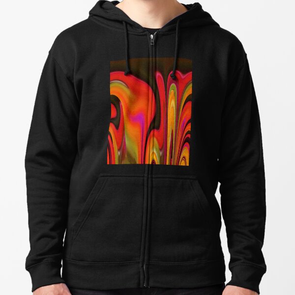 Colour Splash 2 by Adelaide Artist Avril Thomas Zipped Hoodie