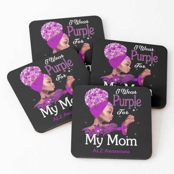 Item preview, ALZ Awareness Black Girl I Wear Purple For My Mom designed and sold by tenjun16.