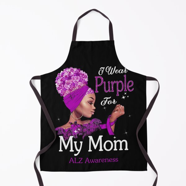 Item preview, ALZ Awareness Black Girl I Wear Purple For My Mom designed and sold by tenjun16.