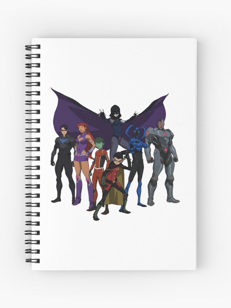 Cuaderno de espiral «TEEN TITANS, TEEN TITANS GO, Robin, Starfire, Cyborg,  Raven, Beast Boy, Terra, 2022, dibujos animados divertidos, regalo para  niños, películas» de Tubbo-zid | Redbubble