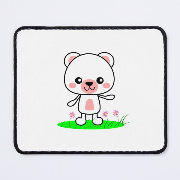 Item preview, Pink and White Kawaii Teddy Bear designed and sold by lovelyandcute.
