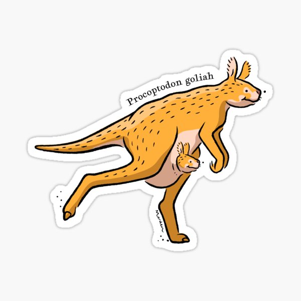 Procoptodon goliah the prehistoric giant kangaroo Sticker