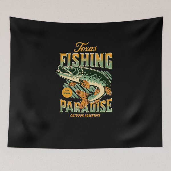 Item preview, Vintage Outdoor Fishing Texas designed and sold by CattlettArt.