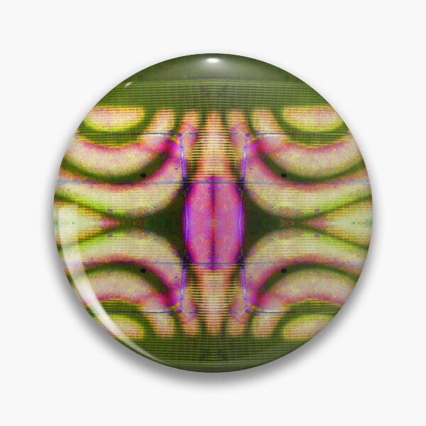 Deviation in Pink and Green by Adelaide Artist Avril Thomas Pin