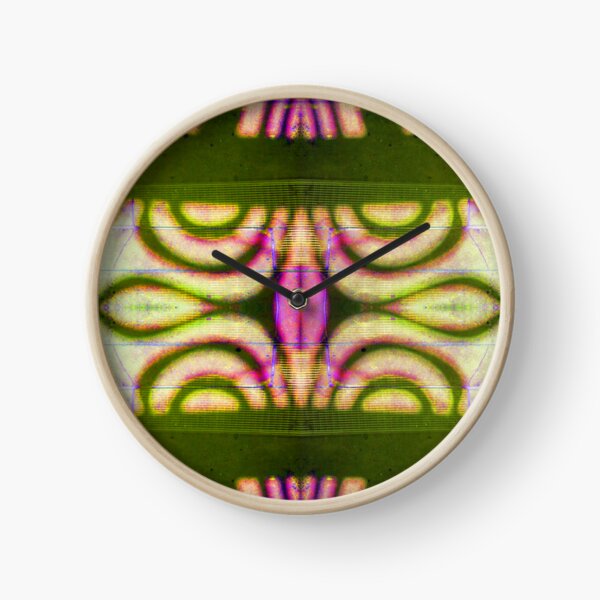Deviation in Pink and Green by Adelaide Artist Avril Thomas Clock