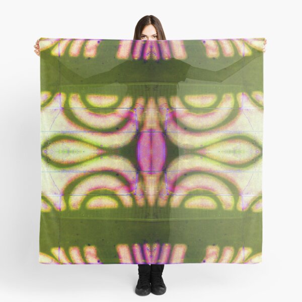Deviation in Pink and Green by Adelaide Artist Avril Thomas Scarf