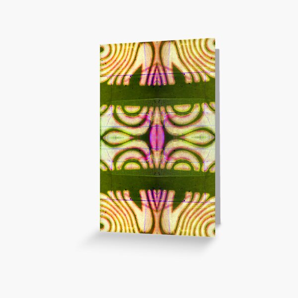 Deviation in Pink and Green by Adelaide Artist Avril Thomas Greeting Card