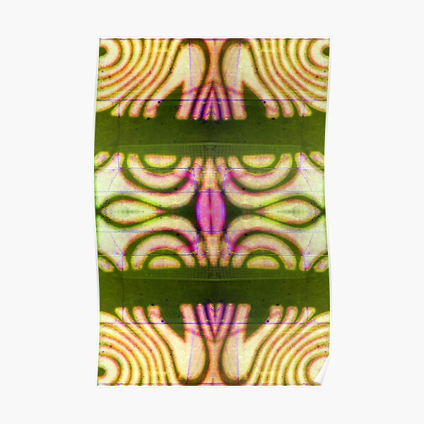 Deviation in Pink and Green by Adelaide Artist Avril Thomas Poster