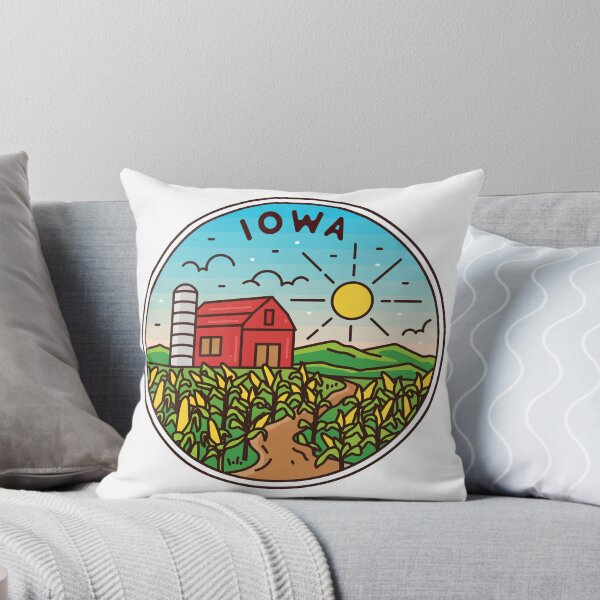 Item preview, Iowa | IA Illustrated Badge | Retro Vintage | Nature designed and sold by AtlasCreativeCo.