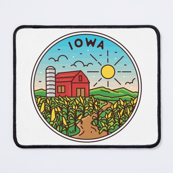 Item preview, Iowa | IA Illustrated Badge | Retro Vintage | Nature designed and sold by AtlasCreativeCo.