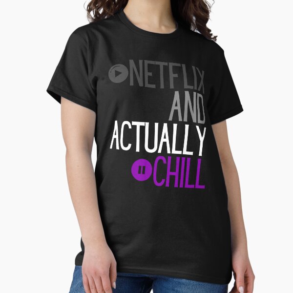 Artikel-Vorschau von Netflix und Actually Chill. Asexueller Stolz, designt und verkauft von Subtle Pride Shop.