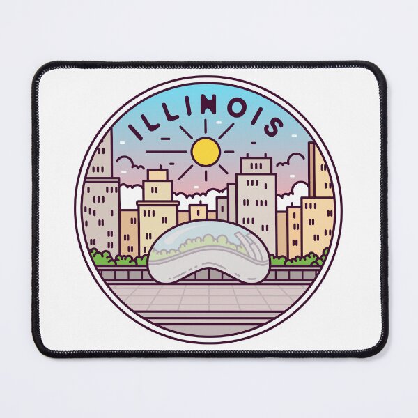 Item preview, Illinois | IL Illustrated Badge | Retro Vintage | Nature designed and sold by AtlasCreativeCo.