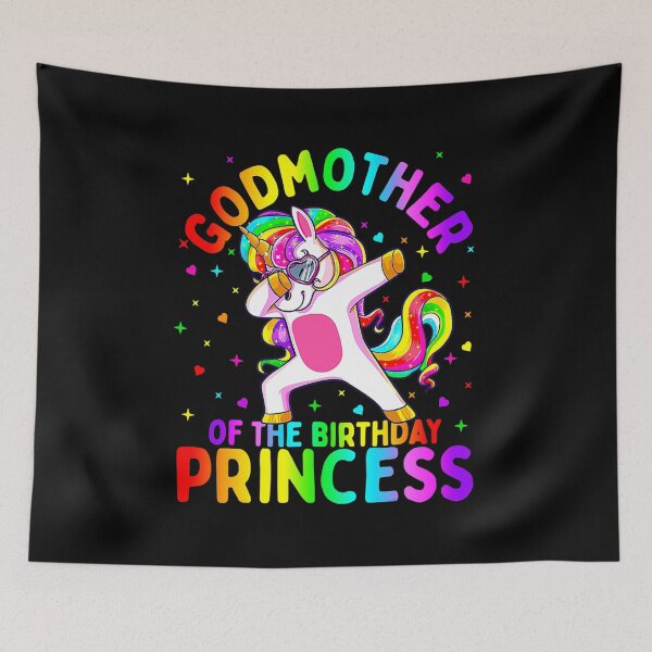 Item preview, Godmother of the Birthday Princess Girl Dabbing Unicorn designed and sold by Desinger12.