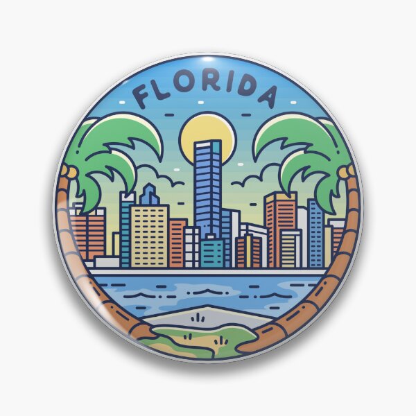 Artikelvorschau, Florida | FL Illustriertes Abzeichen | Retro-Weinlese | Natur entworfen und verkauft von AtlasCreativeCo.