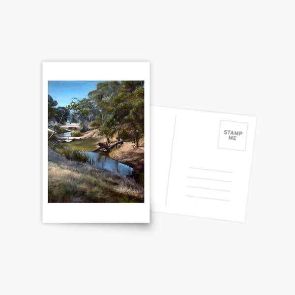 The Creek - Oil Painting by Adelaide Artist Avril Thomas Postcard