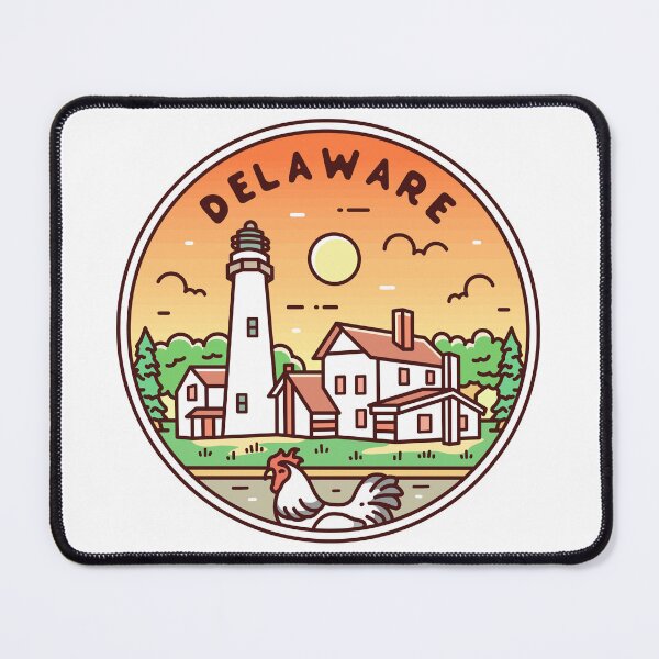 Item preview, Delaware | DE Illustrated Badge | Retro Vintage | Nature designed and sold by AtlasCreativeCo.